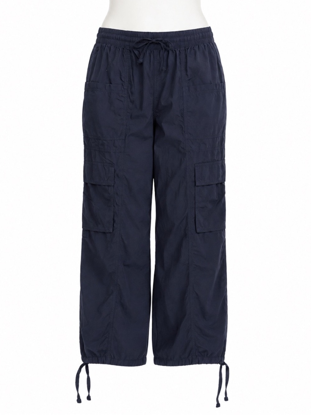 Size M Aerie Women’s Go-For-It Baggy Cargo Pants Navy High Waisted NWT